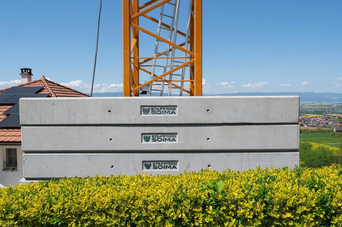 Blocs de lest en béton suspendus